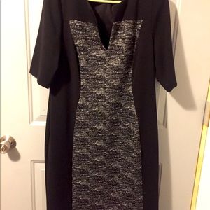 Connected dress that comes down just to knee.